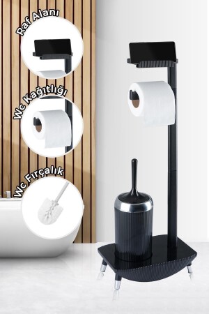 Fonksiyonel Standlı Wc Kağıtlık - Wc Fırça Seti SP-05686-12 - ACAR