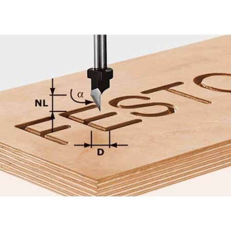 Font router FESTOOL HS S8 D11/60° shank 8mm - FESTOOL