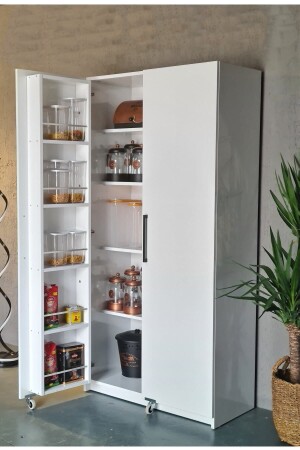 Food Cabinet 2 Doors 180 Cm White 2110953 - Avmpark