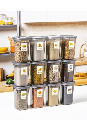 Food Storage Container with Organizer Label 1. 2 Lt Set of 12 PRCLS-SET-K12 - Per Class