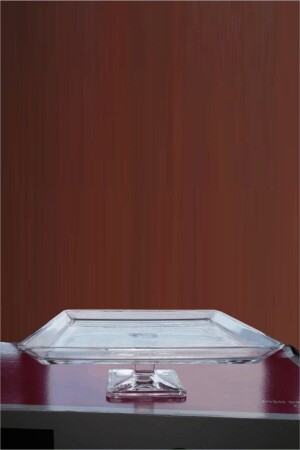 Footed Glass Square Cake & Pastry Service Presentation Plate Madlen Fma04996 pb96877 - Paşabahçe
