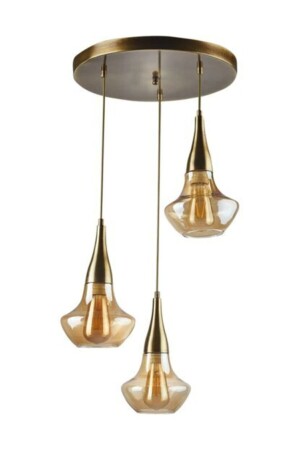 Fora 3-Piece Living Room - Kitchen - Bedroom Antique Rustic Modern Glass Pendant Lamp Chandelier 0170220212 - Modavize