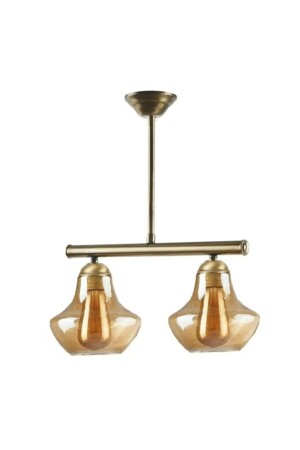Fora Rustikaler Retro-Antik-Farbe-Honigglas-Antik-Wohnzimmer-Küche-Schlafzimmer-2-teiliger Kronleuchter Loraikili - Fer Avize