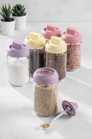 Forbs 6-Piece Spice Rack with Glass Spoons 153. 09. 01. 3240 - Karaca