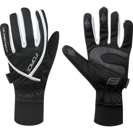 FORCE Ultra Tech kışlık eldivenler (siyah/beyaz) XXL (0 °C ila +5 °C) - Force