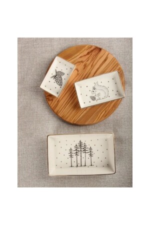 Forest 3 Piece Breakfast-Appetizer Plate 11-13-19cm 341SET251s - Porland