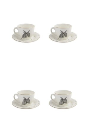 Forest 8 Piece Tea Cup Set for 4 Persons 215 Cc PKT-102LFH228316 - Porland