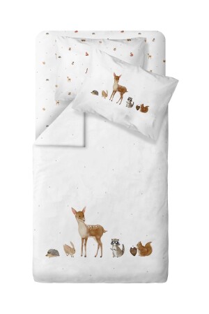 Forest Amigos 100% Cotton Satin Baby Duvet Cover Set - Casadora Baby