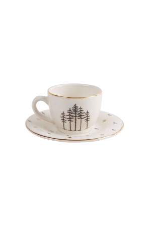 Forest Coffee Cup with Saucer 85 Cc 04LFH000459 - Porland