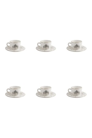 Forest Coffee Cup with Saucer 85cc 6-Piece PRLND00000642 - Porland