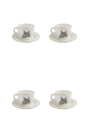 Forest Teacup with Saucer 215cc 4 Pieces - Porland