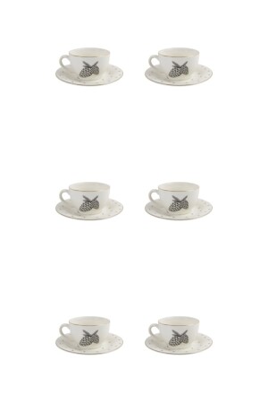 Forest Teacup with Saucer 215cc 6 Pieces PRLND00000465 - Porland