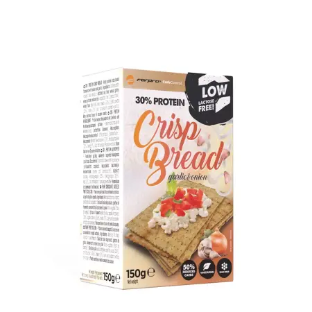 Forpro 30% Protein Crisp Bread (150 g, Garlic & Onion) - Forpro