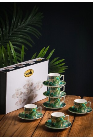 Forrest Set of 6 Forest Patterned Coffee Cups - Vadi
