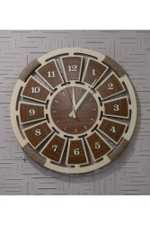 Fosforlu Ahşap Analog Duvar Saati (GECE PARLAYAN) ecfosforlu - enmalife