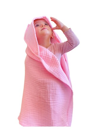 Four Layers Muslin Hooded Baby Kids Towel Swaddle Bath Towel Cotton Beach Towel Poncho 4 Layers jmk149 - Joyous Mom Kids