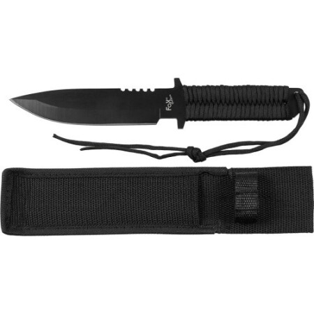 FoxOutdoor marka, siyah, sabit bıçaklı bıçak. - FoxOutdoor