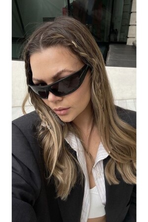 Framed Milenyum Y2k Unisex Design Sunglasses Black - Black cerceveliy2kgozlukgm - Goldmine