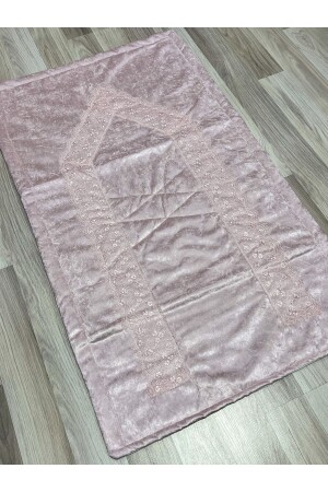 French Guipure Embroidered Velvet Dowry Bridal Set Prayer Rug - Ayhanhome