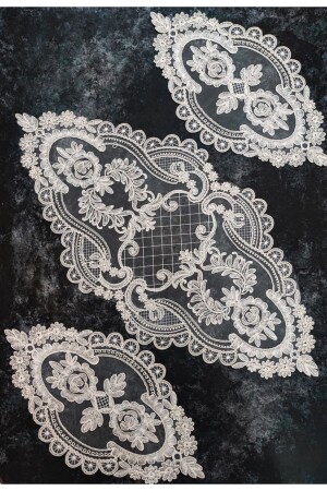 French Lace Bedroom Set 3 Piece - Gray - Çt Çeyizci Tekstil