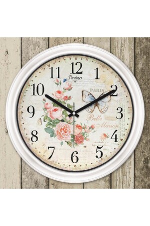 French Style Glass Decorative Wall Clock ASC30 35x35 Cm - Cadran