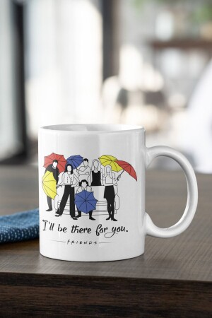 Freunde-Tasse mit Regenschirm, Kaffee- und Teetasse, Valentinstag, Freund, Geburtstagsgeschenk, Porzellan, KIO-K-D170 - Kio Tasarım