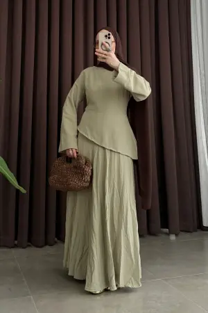 Frida Pinterest Etek Takım Haki - Nuuwears