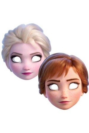 Frozen 2 Anna Elsa Paper Mask (6 Pieces) - Parti Dükkanım