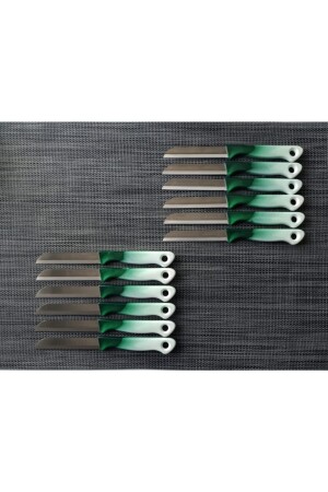 Fruit and Vegetable Knife Marbled Green-white 12-pack - Solingen