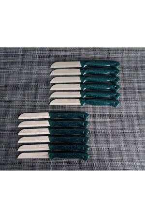Fruit Set of 12 Glitter Green Knives - Solingen