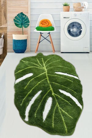 Frunze 80x120 Cm Yıkanabilir , Kaymaz Taban Banyo 8683264299612 - Chilai Home