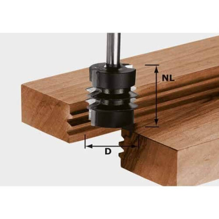 Fugen- und Nutfräser FESTOOL HW S8 D34/NL32, Schaft 8 mm - FESTOOL