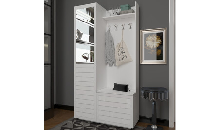Fulya White Coat Rack - Cadde Yıldız