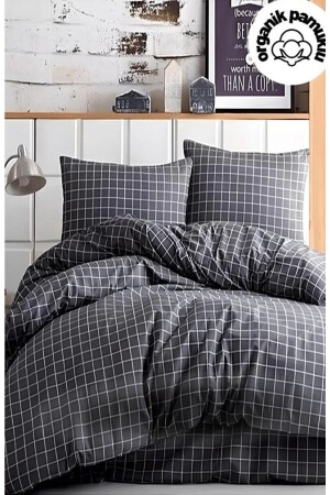 Fümeminika Double Cotton Duvet Cover Set Gray 0202Sheri2 - Sheri Home Tekstil