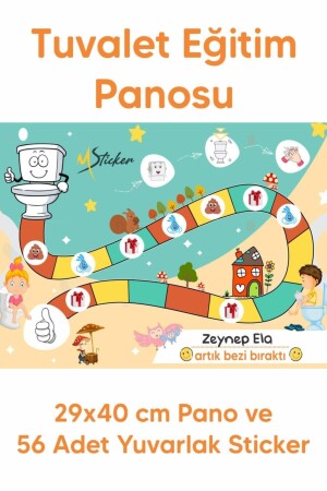 Fun And Educational Toilet Training Sticker Board 29x42cm - Msticker