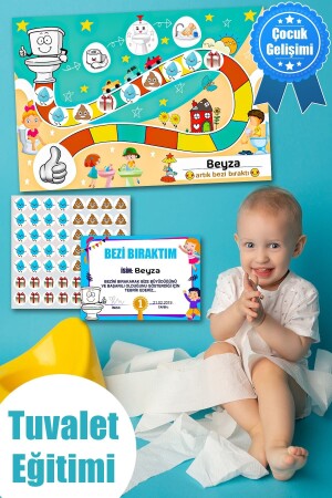 Fun And Educational Toilet Training Sticker Board 30x42cm tvcocuk16 - Etkinler