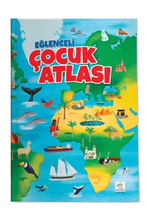 Fun Children's Atlas (Giant Size - Paperback - Colorful - Fun - Educational) - Yükselen Zeka