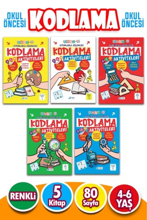 Fun Coding Activities with Games for Ages 4 - 6 5 Books - Harika Kitap