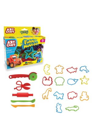 Fun Molds (19 Pieces) - Play Dough Set - Dough Sets - Dough Molds - Doğan Oyuncak Dünyası