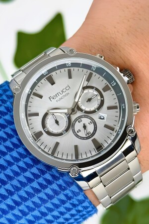 Function Men's Wristwatch Silver Steel Strap Steel Case 3 Atm Water Resistance Zmfer060 zmfer060 - Ferrucci
