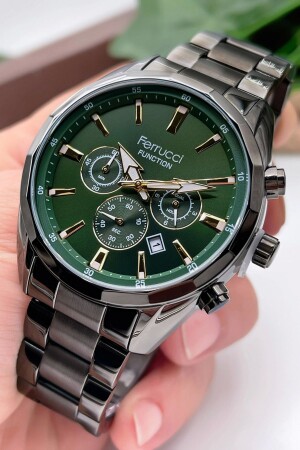 Funktionen Aktive Herrenarmbanduhr mit rauchfarbenem Gehäuse und rauchfarbenem Stahlarmband Zmfer063 zmfer063 - Ferrucci