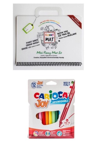Funny Mat Mini Set + carioca Joy Washable Felt Tip Crayons 24 Pcs - Altın Kitaplar