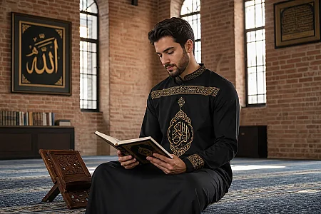 Furkan Neşriyat Kabe Motifli Kolay Okunan Kur'an-ı Kerim Orta Boy - Furkan Neşriyat