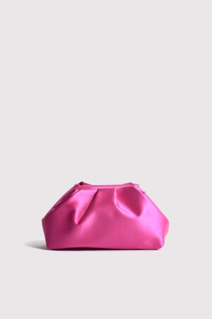Fuşya Kadın Saten Clutch Abiye Çanta - Berlesi