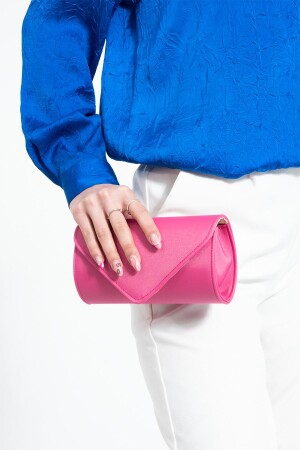 كيس ملابس مساء من فوكسيا من سادة (MNZ-Fuchsia Satin Evening Dress Bag) كيس محفظة كيس مكعب كيس TYC0077280 - bibags