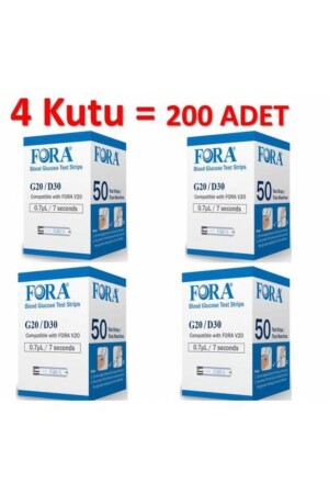 G20 Glucometer Strip (50 Pieces) / 4 Pieces - Fora