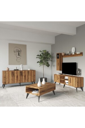 G3720 Karla TV-Einheit mit Regalschrank, Couchtisch und Konsolenset-Linie - Bimossa
