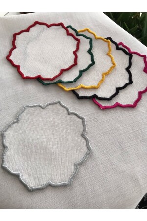 Galataistanbul 6-Piece Plain Cocktail Napkin Colored New Model Gray - Galata İstanbul