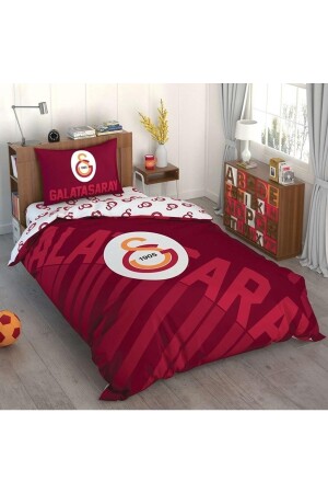 Galatasaray Kırmızı Logo Tek Kişilik Lisanslı Nevresim Takımı D28682475092821 - Taç