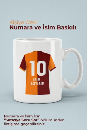 Galatasaray Yellow-red Personalized Numbered Patterned Porcelain Mug Cup special design galatasaray mug - Klein Home